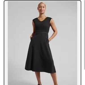 Athleta Open Back Ryder Fit Flare Midi Dress